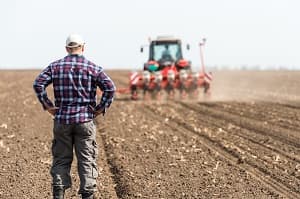 farmer with tractor
