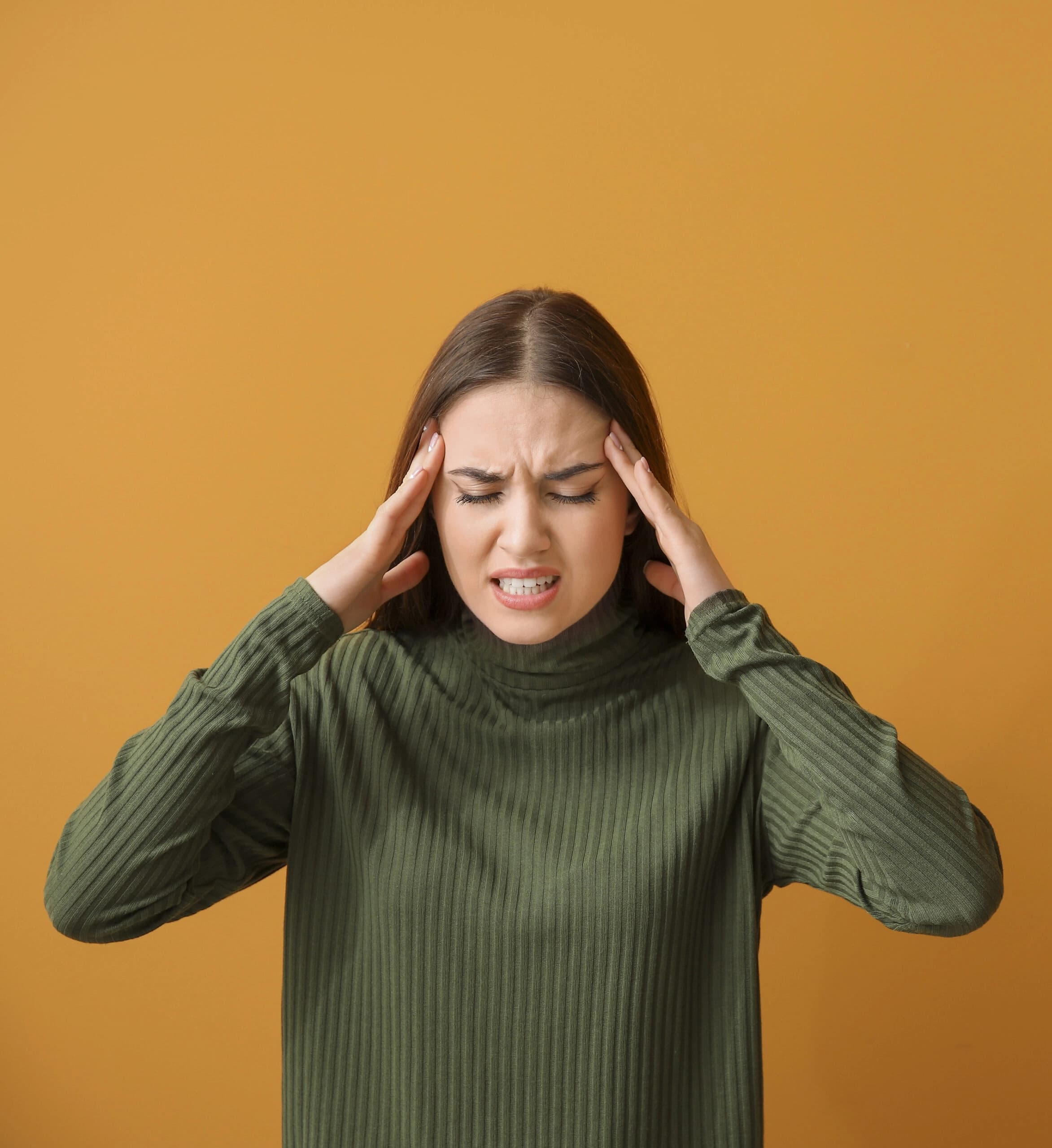 Woman with ringing in her ears