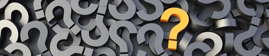 Image with a black background and many question marks