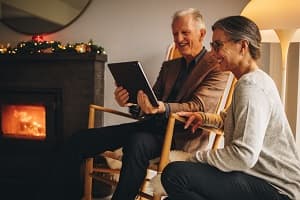 seniors socially distant holiday