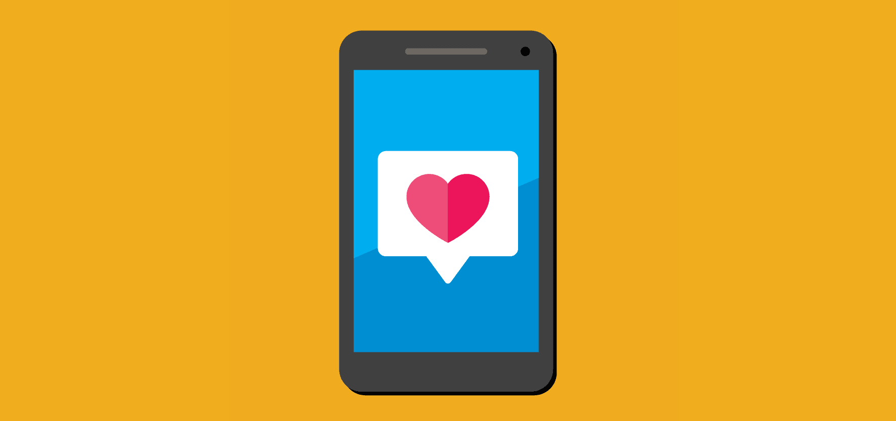 Phone with hearth icon